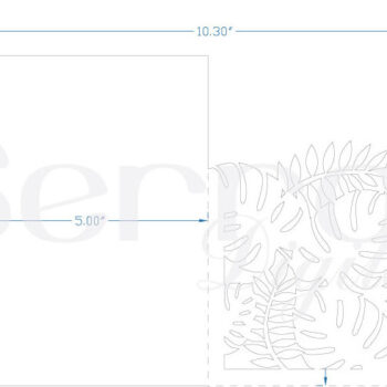 Intra απο ξύλο plywood 3mm-4mm πάχος – Τροπικό προσκλητήριο γάμου Δίασταση  20x20 cm INTRAFABR-4058498 - Image 2