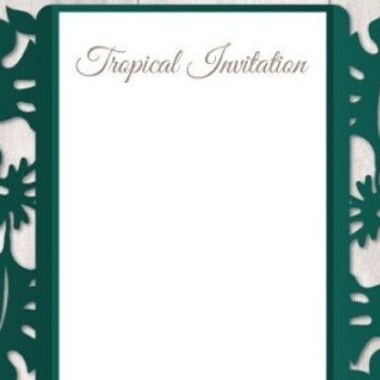 Intra απο ξύλο plywood 3mm-4mm πάχος – Κάρτα Tropical Wedding Ivnitation 5x7 Δίασταση  20x20 cm INTRAFABR-32320348 - Image 5