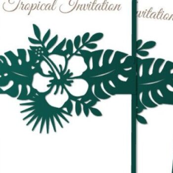 Intra απο ξύλο plywood 3mm-4mm πάχος – Tropical Wedding Ivnitation Δίασταση  20x20 cm INTRAFABR-36899359 - Image 2