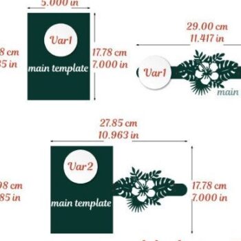 Intra απο ξύλο plywood 3mm-4mm πάχος – Tropical Wedding Ivnitation Δίασταση  20x20 cm INTRAFABR-36899359 - Image 5