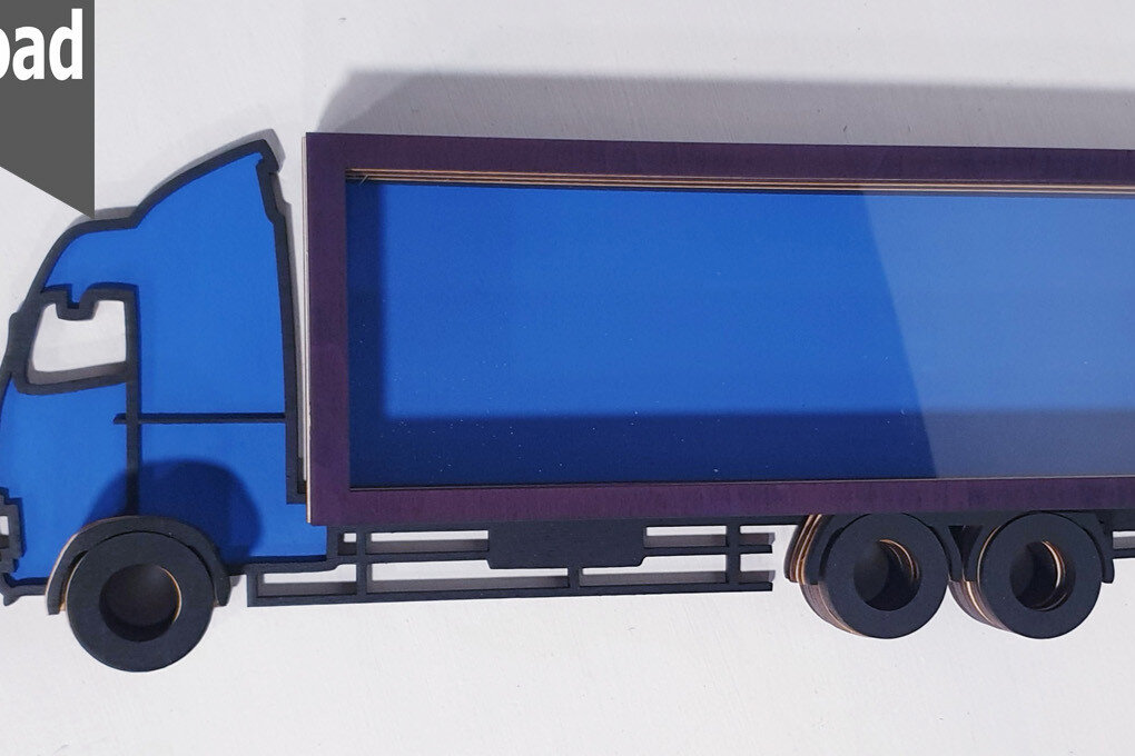 Intra απο ξύλο plywood 3mm-4mm πάχος – Truck for Money Jail Δίασταση  20x20 cm INTRAFABR-74545164