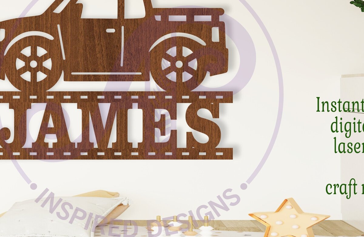 Intra απο ξύλο plywood 3mm-4mm πάχος – Αρχείο κοπής λέιζερ Sin Name Truck Δίασταση  20x20 cm INTRAFABR-105721830