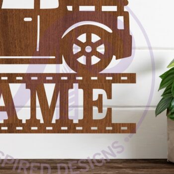 Intra απο ξύλο plywood 3mm-4mm πάχος – Αρχείο κοπής λέιζερ Sin Name Truck Δίασταση  20x20 cm INTRAFABR-105721830 - Image 2