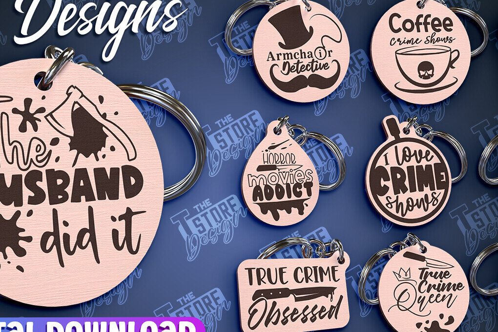 Intra απο ξύλο plywood 3mm-4mm πάχος – Πακέτο κοπής λέιζερ με μπρελόκ True Crime Δίασταση  5x5 cm INTRAFABR-99392627