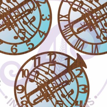 Intra απο ξύλο plywood 3mm-4mm πάχος – Αρχεία κοπής με λέιζερ ρολόι τοίχου τρομπέτας, Δίασταση  40x30 cm INTRAFABR-91393380 - Image 4