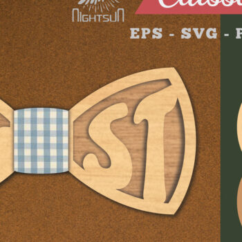 Intra απο ξύλο plywood 3mm-4mm πάχος – Trust παπιγιόν κοπής με λέιζερ Δίασταση  20x20 cm INTRAFABR-112130780 - Image 1