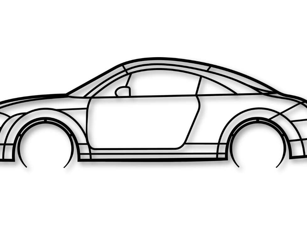 Intra απο ξύλο plywood 3mm-4mm πάχος – TT Car Silhouette Διακόσμηση τοίχου Δίασταση  40x30 cm INTRAFABR-110249629