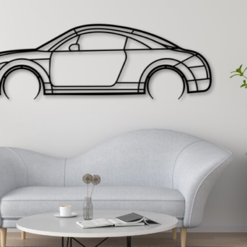 Intra απο ξύλο plywood 3mm-4mm πάχος – TT Car Silhouette Διακόσμηση τοίχου Δίασταση  40x30 cm INTRAFABR-110249629 - Image 2