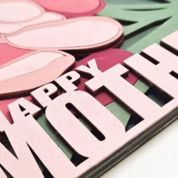 Intra απο ξύλο plywood 3mm-4mm πάχος – Μπουκέτο τουλίπα Mothers Day, Δίασταση  20x20 cm INTRAFABR-95123443 - Image 3