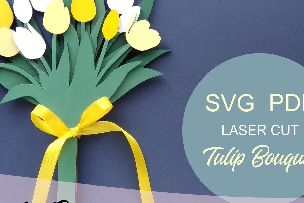 Intra απο ξύλο plywood 3mm-4mm πάχος – Μπουκέτο τουλίπας Flower Δίασταση  20x20 cm INTRAFABR-33968265