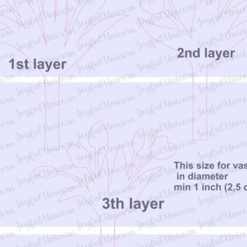 Intra απο ξύλο plywood 3mm-4mm πάχος – Μπουκέτο τουλίπας Flower Δίασταση  20x20 cm INTRAFABR-33968265 - Image 5