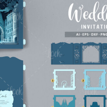 Intra απο ξύλο plywood 3mm-4mm πάχος – Tunnel Cards Προσκλητήριο γάμου Δίασταση  20x20 cm INTRAFABR-51743359 - Image 1