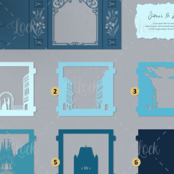 Intra απο ξύλο plywood 3mm-4mm πάχος – Tunnel Cards Προσκλητήριο γάμου Δίασταση  20x20 cm INTRAFABR-51743359 - Image 2