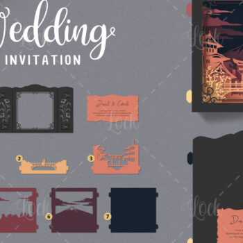 Intra απο ξύλο plywood 3mm-4mm πάχος – Tunnel Cards Προσκλητήριο γάμου στο Τόκιο Δίασταση  20x20 cm INTRAFABR-85824331 - Image 1