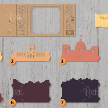 Intra απο ξύλο plywood 3mm-4mm πάχος – Τούνελ κάρτες Προσκλητήριο γάμου αναδυόμενο Δίασταση 20x20 cm INTRAFABR-34170966 - Image 2