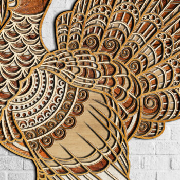 Intra απο ξύλο plywood 3mm-4mm πάχος – Αρχεία περικοπής Τουρκίας - Ευχαριστιών Δίασταση  20x20 cm INTRAFABR-13279864 - Image 2