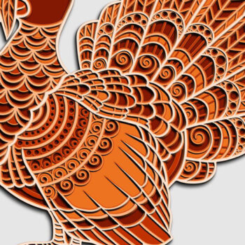 Intra απο ξύλο plywood 3mm-4mm πάχος – Αρχεία περικοπής Τουρκίας - Ευχαριστιών Δίασταση  20x20 cm INTRAFABR-13279864 - Image 4