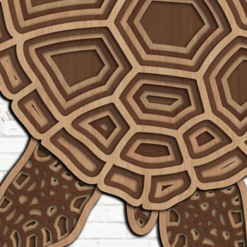 Intra απο ξύλο plywood 3mm-4mm πάχος – TURTLE 3D Multilayer Δίασταση  20x20 cm INTRAFABR-30012519 - Image 5