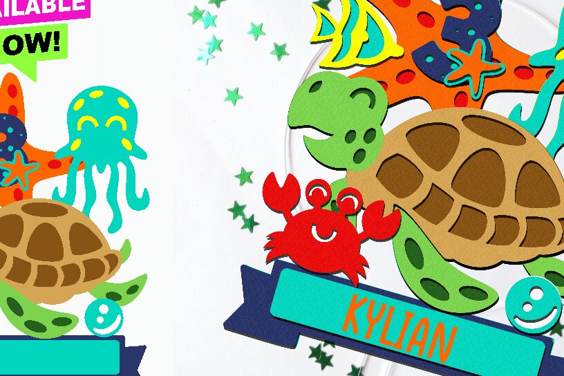 Intra απο ξύλο plywood 3mm-4mm πάχος – Tortle Cake Topper 3D Δίασταση  20x20 cm INTRAFABR-105144644