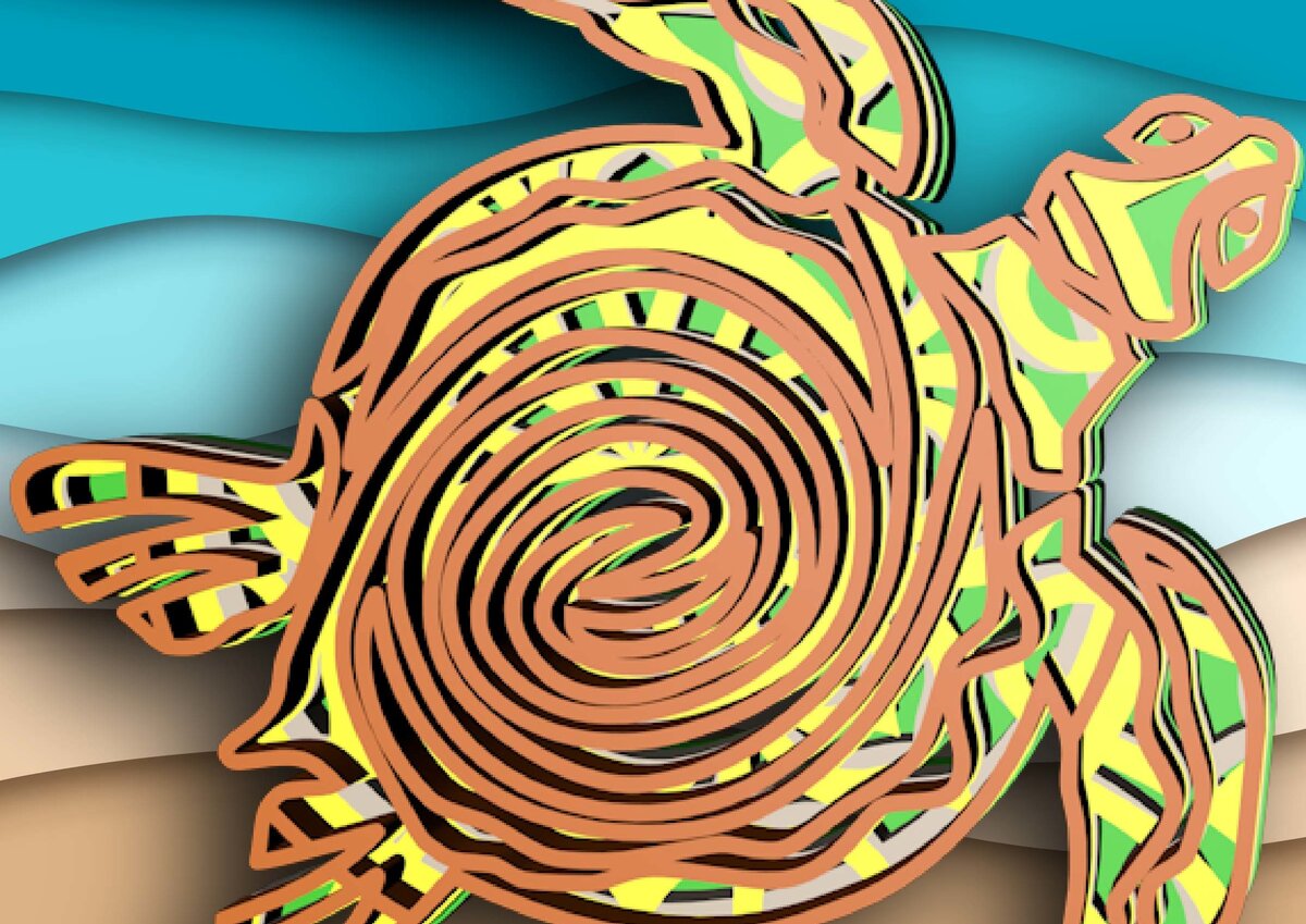 Intra απο ξύλο plywood 3mm-4mm πάχος –  χελώνας , 4 στρώσεις ,, Mandala Δίασταση  20x20 cm INTRAFABR-29328246