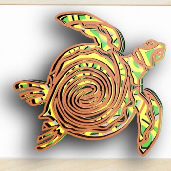 Intra απο ξύλο plywood 3mm-4mm πάχος –  χελώνας , 4 στρώσεις ,, Mandala Δίασταση  20x20 cm INTRAFABR-29328246 - Image 2