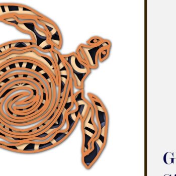 Intra απο ξύλο plywood 3mm-4mm πάχος –  χελώνας , 4 στρώσεις ,, Mandala Δίασταση  20x20 cm INTRAFABR-29328246 - Image 5