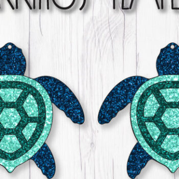 Intra απο ξύλο plywood 3mm-4mm πάχος – Πρότυπο σκουλαρίκια χελώνας Δίασταση  5x5 cm INTRAFABR-8181470 - Image 1