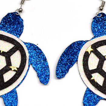 Intra απο ξύλο plywood 3mm-4mm πάχος – Πρότυπο σκουλαρίκια χελώνας Δίασταση  5x5 cm INTRAFABR-8181470 - Image 2