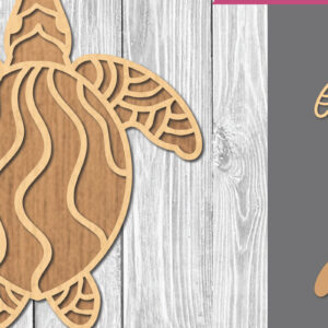 Intra απο ξύλο plywood 3mm-4mm πάχος – Χελώνα Mandala Διακόσμηση Δίασταση 20x20 cm INTRAFABR-109412104