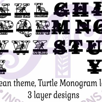 Intra απο ξύλο plywood 3mm-4mm πάχος – Σημάδια ονόματος δέσμης γραμμάτων μονόγραμμα χελώνας Δίασταση  20x20 cm INTRAFABR-94199936 - Image 6