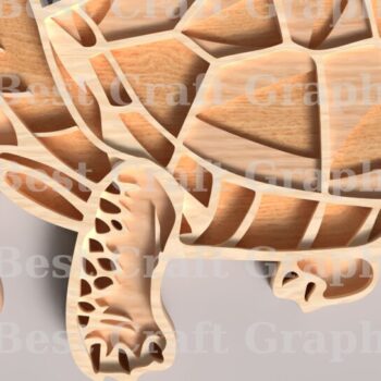 Intra απο ξύλο plywood 3mm-4mm πάχος – Turtle Multilayer, Turtle Δίασταση  20x20 cm INTRAFABR-119169750 - Image 1