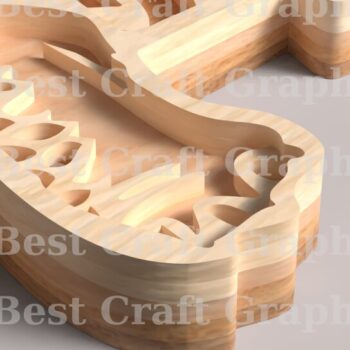 Intra απο ξύλο plywood 3mm-4mm πάχος – Turtle Multilayer, Turtle Δίασταση  20x20 cm INTRAFABR-119169750 - Image 4