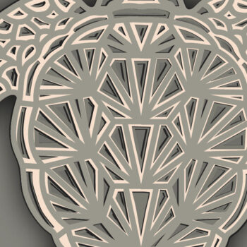 Intra απο ξύλο plywood 3mm-4mm πάχος – Χελώνα Πολυστρωματικό/Χελώνα Κοπή χαρτιού Δίασταση  20x20 cm INTRAFABR-67710322 - Image 3