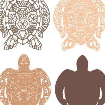 Intra απο ξύλο plywood 3mm-4mm πάχος – Turtle Multilayer/Turtle Paper Cut/ Δίασταση  20x20 cm INTRAFABR-83032699 - Image 8