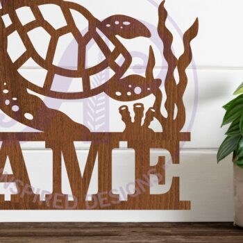 Intra απο ξύλο plywood 3mm-4mm πάχος – Πρότυπο κοπής με λέιζερ Sin Name Turtle Δίασταση  20x20 cm INTRAFABR-91313556 - Image 1