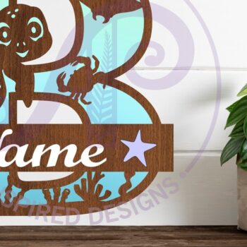 Intra απο ξύλο plywood 3mm-4mm πάχος – Μονόγραμμα κεφαλαίου της χελώνας Ωκεανός Επιστολή Β Δίασταση  20x20 cm INTRAFABR-94203809 - Image 1