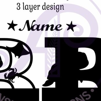 Intra απο ξύλο plywood 3mm-4mm πάχος – Μονόγραμμα κεφαλαίου της χελώνας Ωκεανός Επιστολή Β Δίασταση  20x20 cm INTRAFABR-94203809 - Image 2