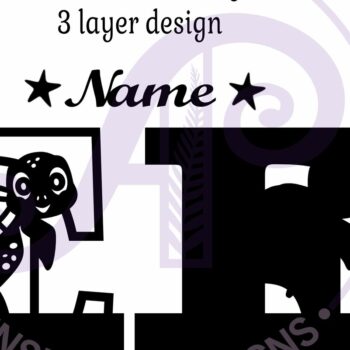 Intra απο ξύλο plywood 3mm-4mm πάχος – Μονόγραμμα κεφαλαίου της χελώνας Ωκεανός Επιστολή Ε Δίασταση  20x20 cm INTRAFABR-94203892 - Image 2