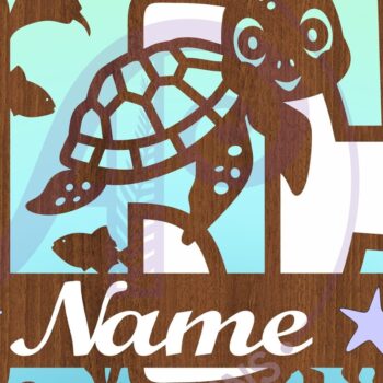 Intra απο ξύλο plywood 3mm-4mm πάχος – Μονόγραμμα κεφαλαίου της χελώνας Ωκεανός Επιστολή Ε Δίασταση  20x20 cm INTRAFABR-94203892 - Image 3