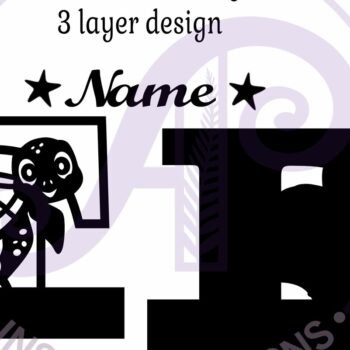 Intra απο ξύλο plywood 3mm-4mm πάχος – Μονόγραμμα κεφαλαίου χελώνας Ωκεανός Επιστολή F Δίασταση  20x20 cm INTRAFABR-94203919 - Image 2