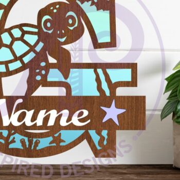 Intra απο ξύλο plywood 3mm-4mm πάχος – Μονόγραμμα κεφαλαιουχικής χελώνας G Δίασταση  20x20 cm INTRAFABR-94203947 - Image 1