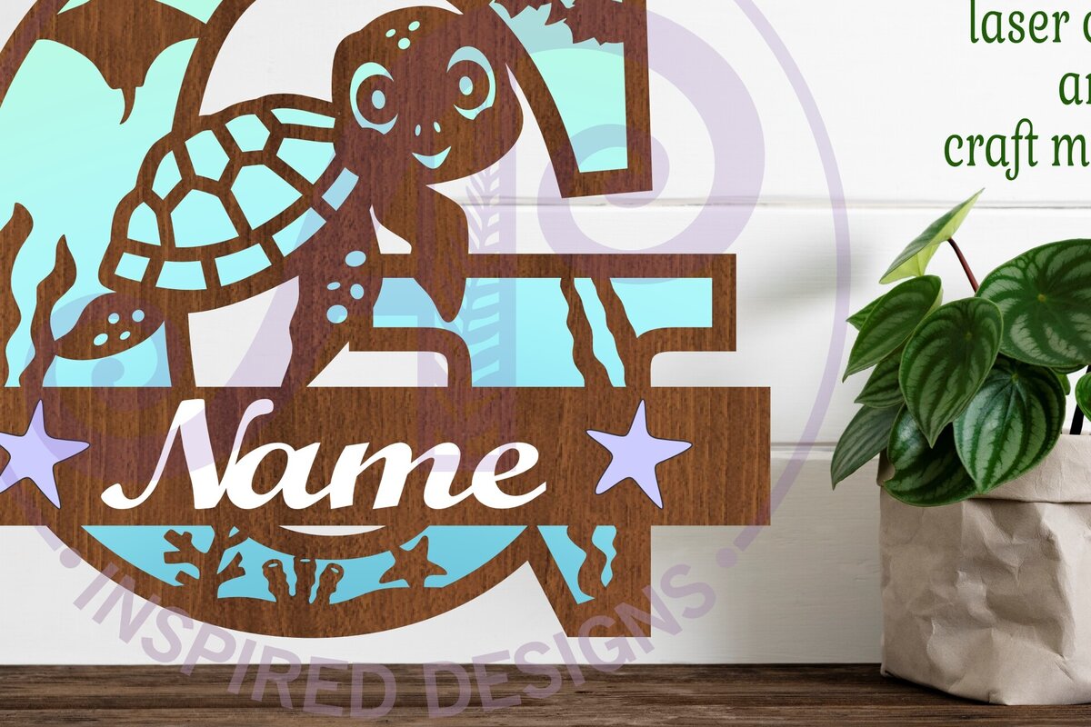 Intra απο ξύλο plywood 3mm-4mm πάχος – Μονόγραμμα κεφαλαιουχικής χελώνας G Δίασταση  20x20 cm INTRAFABR-94203947