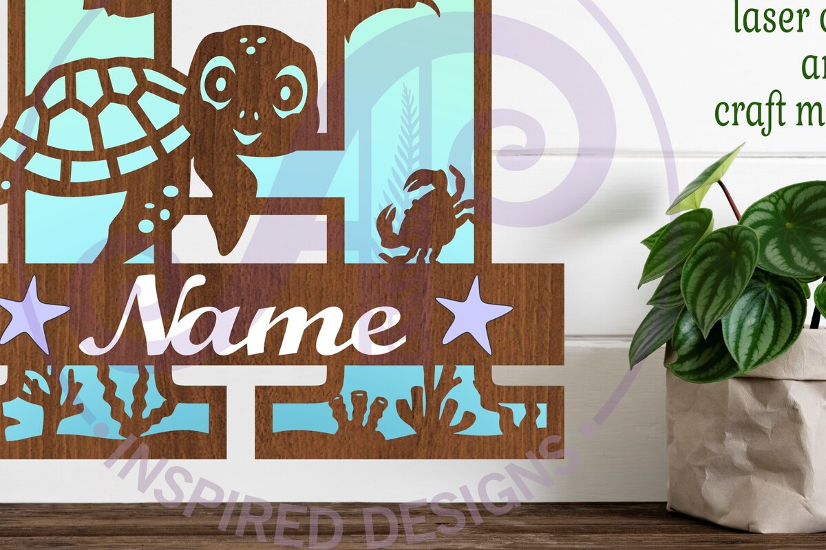 Intra απο ξύλο plywood 3mm-4mm πάχος – Μονόγραμμα κεφαλαιουχικής χελώνας Ωκεανό Επιστολή Η Δίασταση  20x20 cm INTRAFABR-94203963