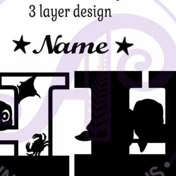 Intra απο ξύλο plywood 3mm-4mm πάχος – Μονόγραμμα κεφαλαιουχικής χελώνας Ωκεανό Επιστολή Η Δίασταση  20x20 cm INTRAFABR-94203963 - Image 2