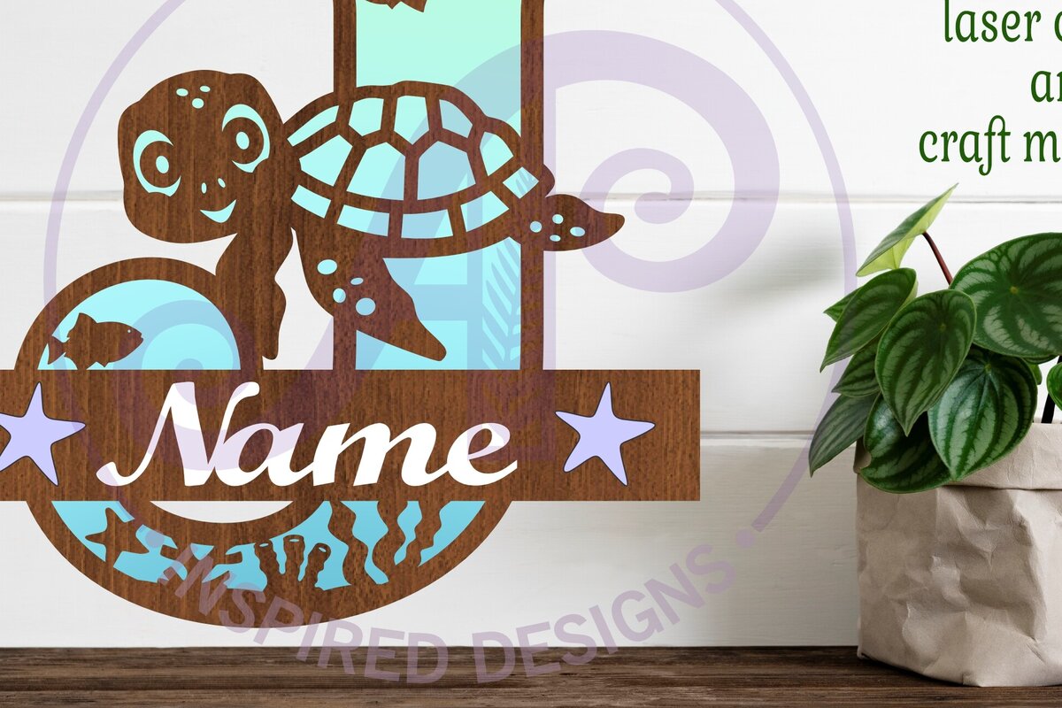 Intra απο ξύλο plywood 3mm-4mm πάχος – Μονόγραμμα κεφαλαίου της χελώνας J Δίασταση  20x20 cm INTRAFABR-94204311