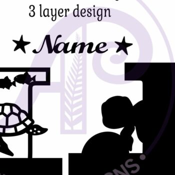 Intra απο ξύλο plywood 3mm-4mm πάχος – Μονόγραμμα κεφαλαίου της χελώνας J Δίασταση  20x20 cm INTRAFABR-94204311 - Image 2