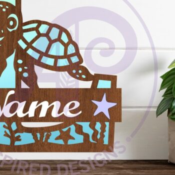 Intra απο ξύλο plywood 3mm-4mm πάχος – Μονόγραμμα κεφαλαίου της χελώνας L Δίασταση  20x20 cm INTRAFABR-94204358 - Image 1