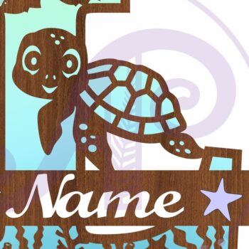 Intra απο ξύλο plywood 3mm-4mm πάχος – Μονόγραμμα κεφαλαίου της χελώνας L Δίασταση  20x20 cm INTRAFABR-94204358 - Image 3