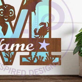 Intra απο ξύλο plywood 3mm-4mm πάχος – Μονόγραμμα κεφαλαίου της χελώνας M Δίασταση  20x20 cm INTRAFABR-94204387 - Image 1