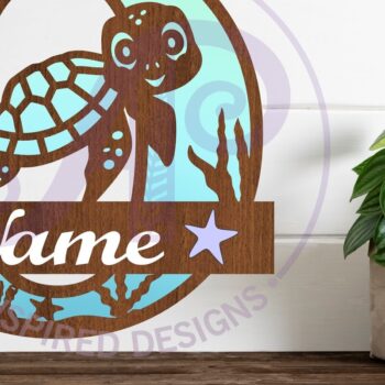 Intra απο ξύλο plywood 3mm-4mm πάχος – Μονόγραμμα κεφαλαίου της χελώνας Ocean Letter O Δίασταση  20x20 cm INTRAFABR-94204428 - Image 1